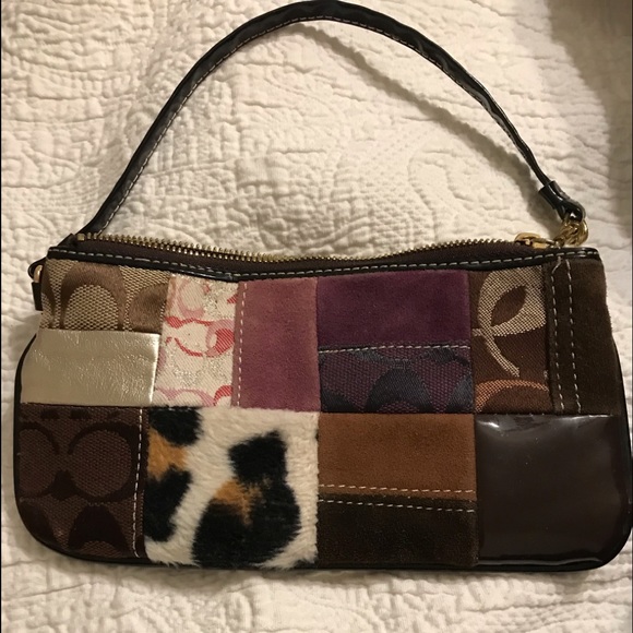 Coach Handbags - Coach Wristlet Patchwork Pattern